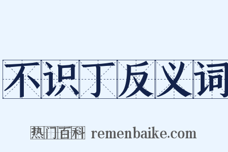 不识丁反义词是什么意思的图片